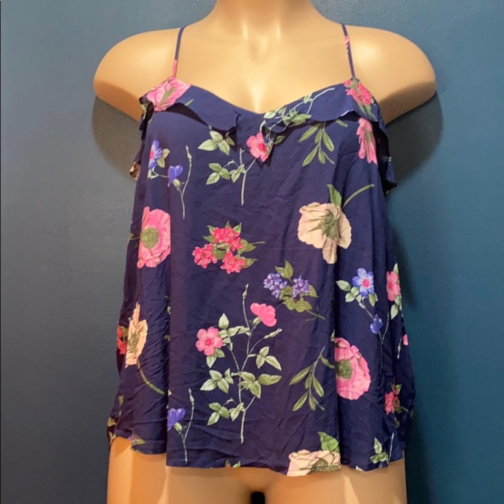 Floral rayon tank top